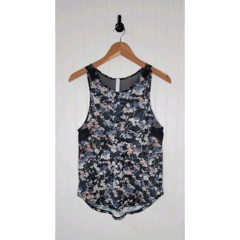 Lululemon Sculpt Tank Women's Size 6 Spring Bloom Multi Black